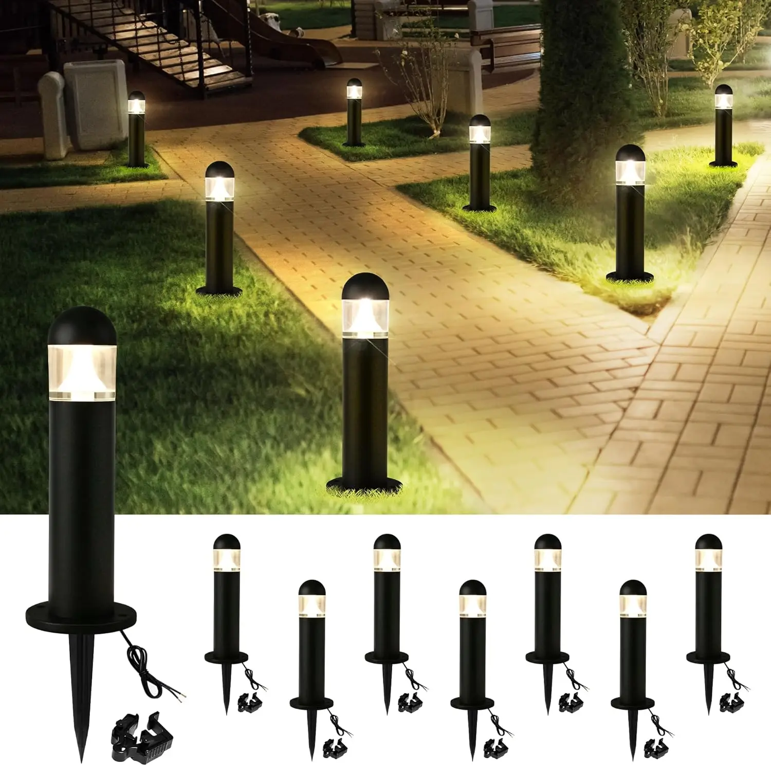 Outdoor Lighting Voltage - 8 Pack Low Voltage Landscape Pathway
