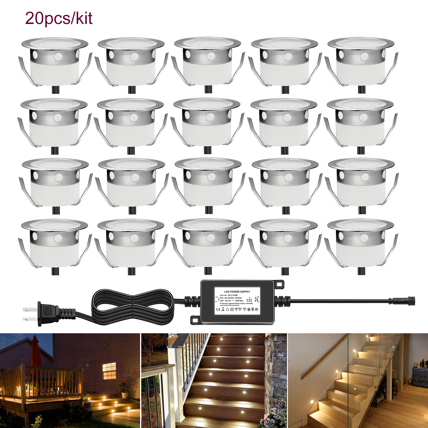 Outdoor Lighting Voltage - QACA LED Low Voltage Recessed Deck