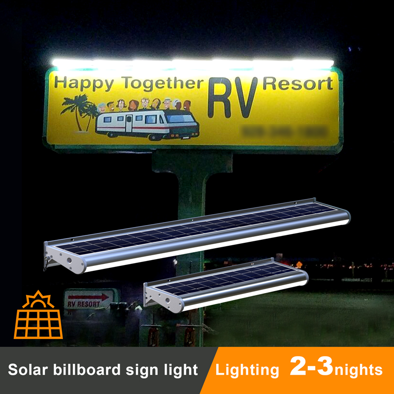 Outdoor Lighting With Outlet - ACMESHINE 30/60/120CM Aluminum IP65 Solar Billboard