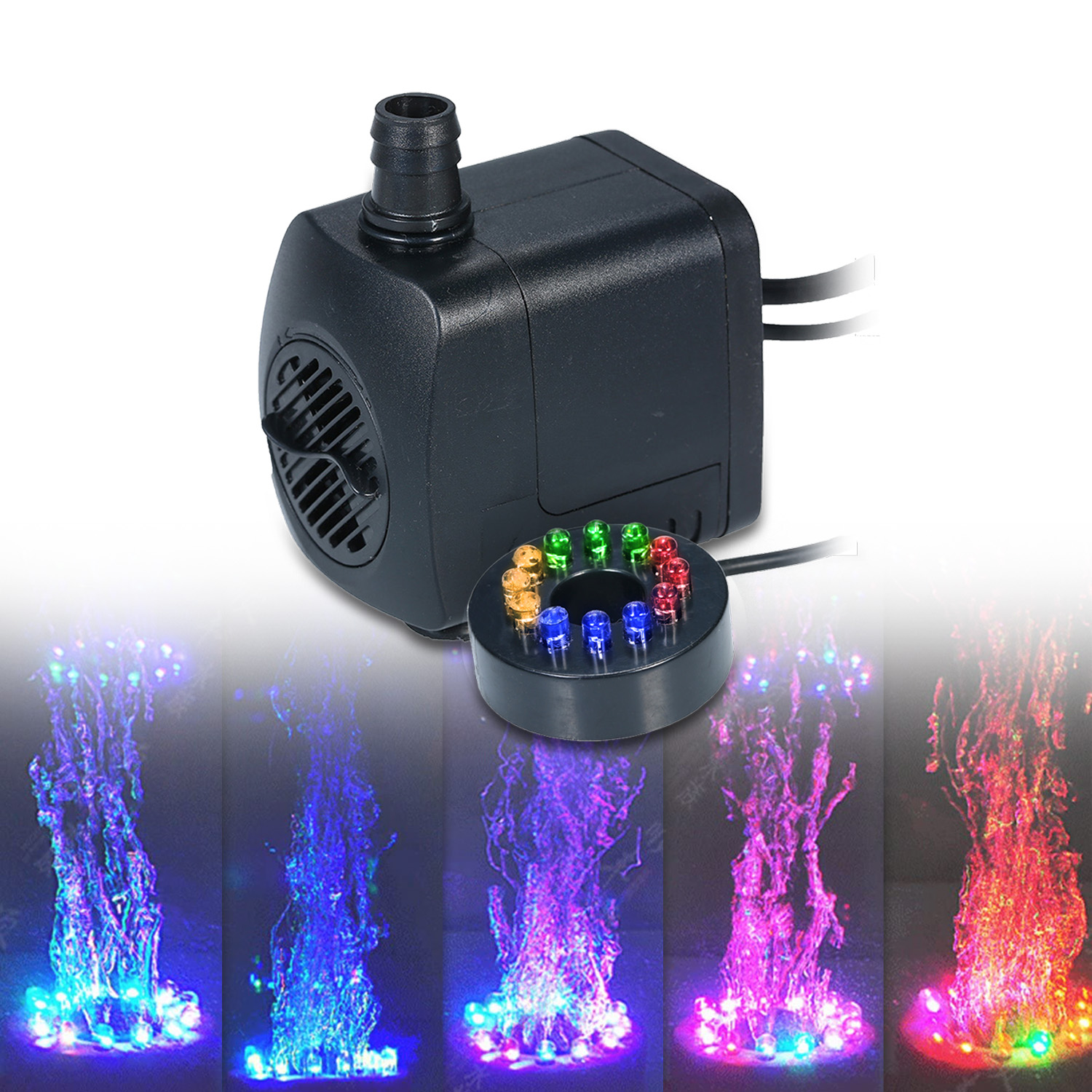 Pond Light Submersible - LED Light Submersible Pump 800L/H Ultra-Quiet