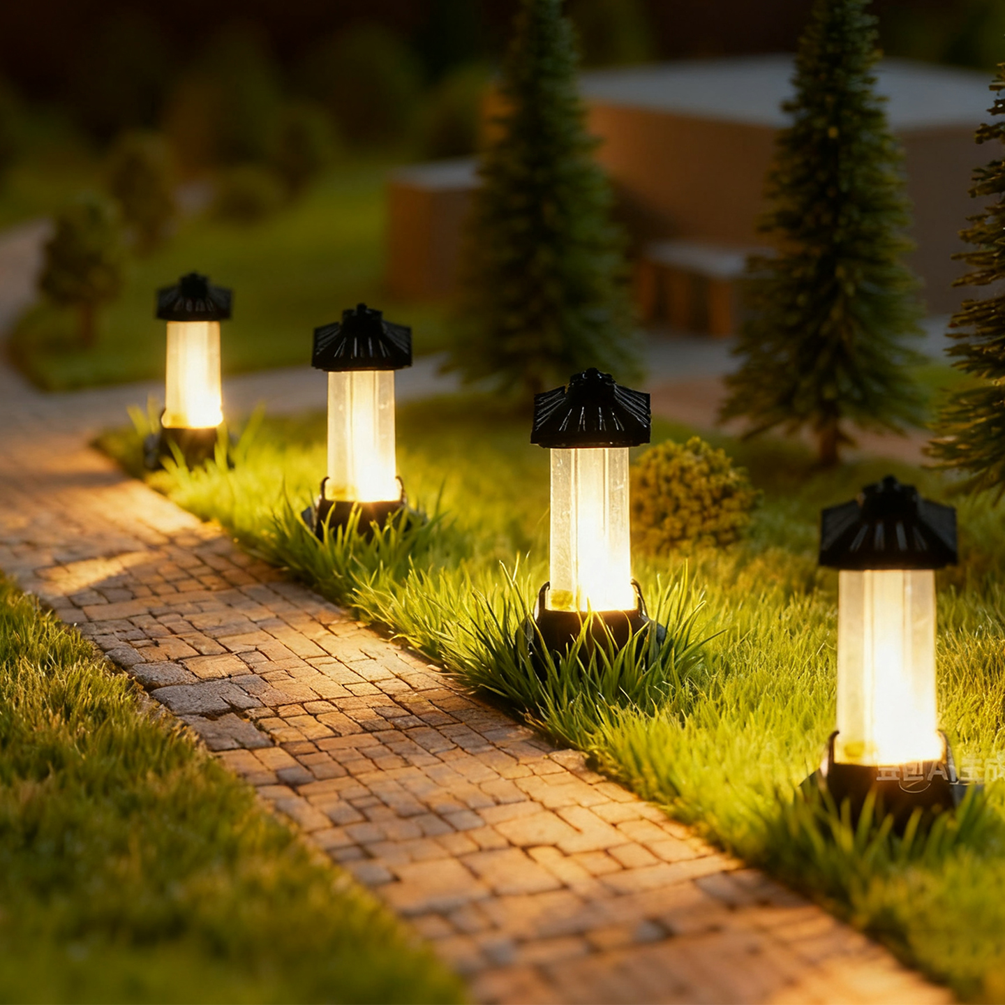 Landscape Spike Light - 6PCS Miniature Grass Lawn Lamp Post