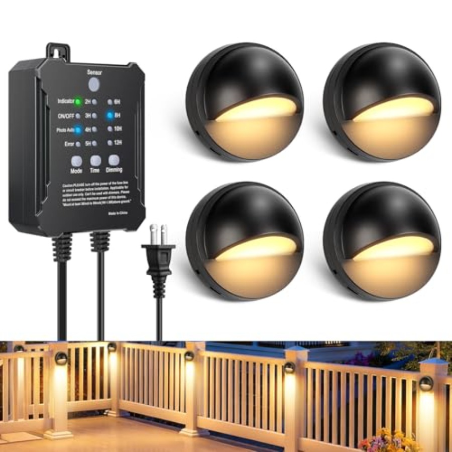 Outdoor Lighting Kit With Transformer - Low Voltage LED Deck Lights Kit
