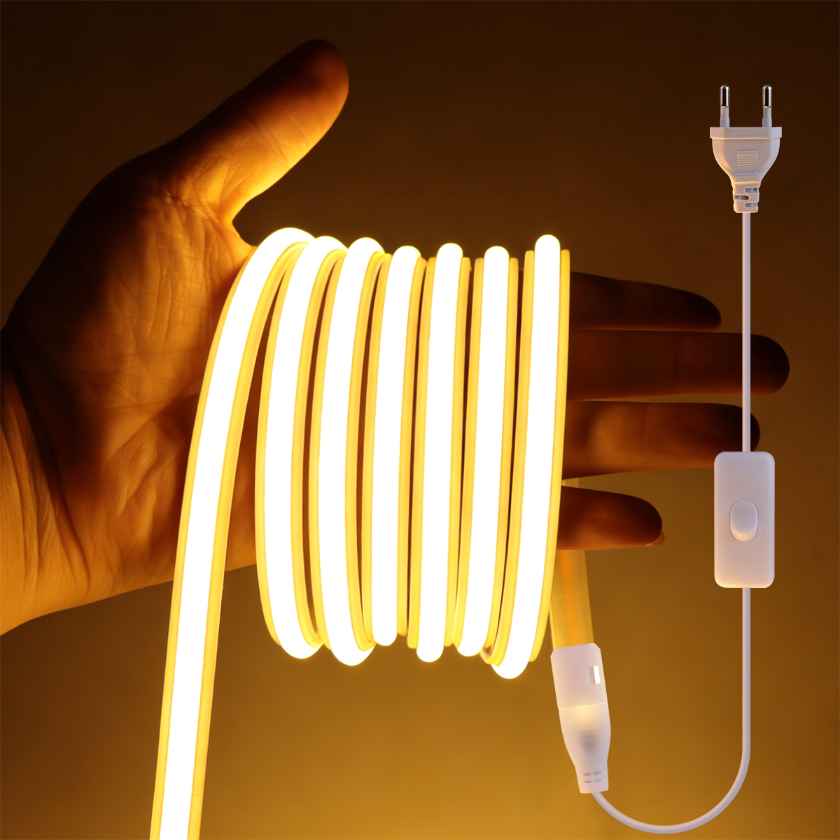 Outdoor Lighting Restaurant - 220V COB Led Strip High Density