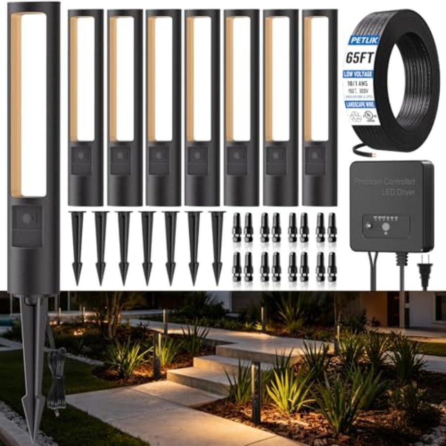 Outdoor Lighting Kit With Transformer - All-in-One Low Voltage Landscape Lighting Kit