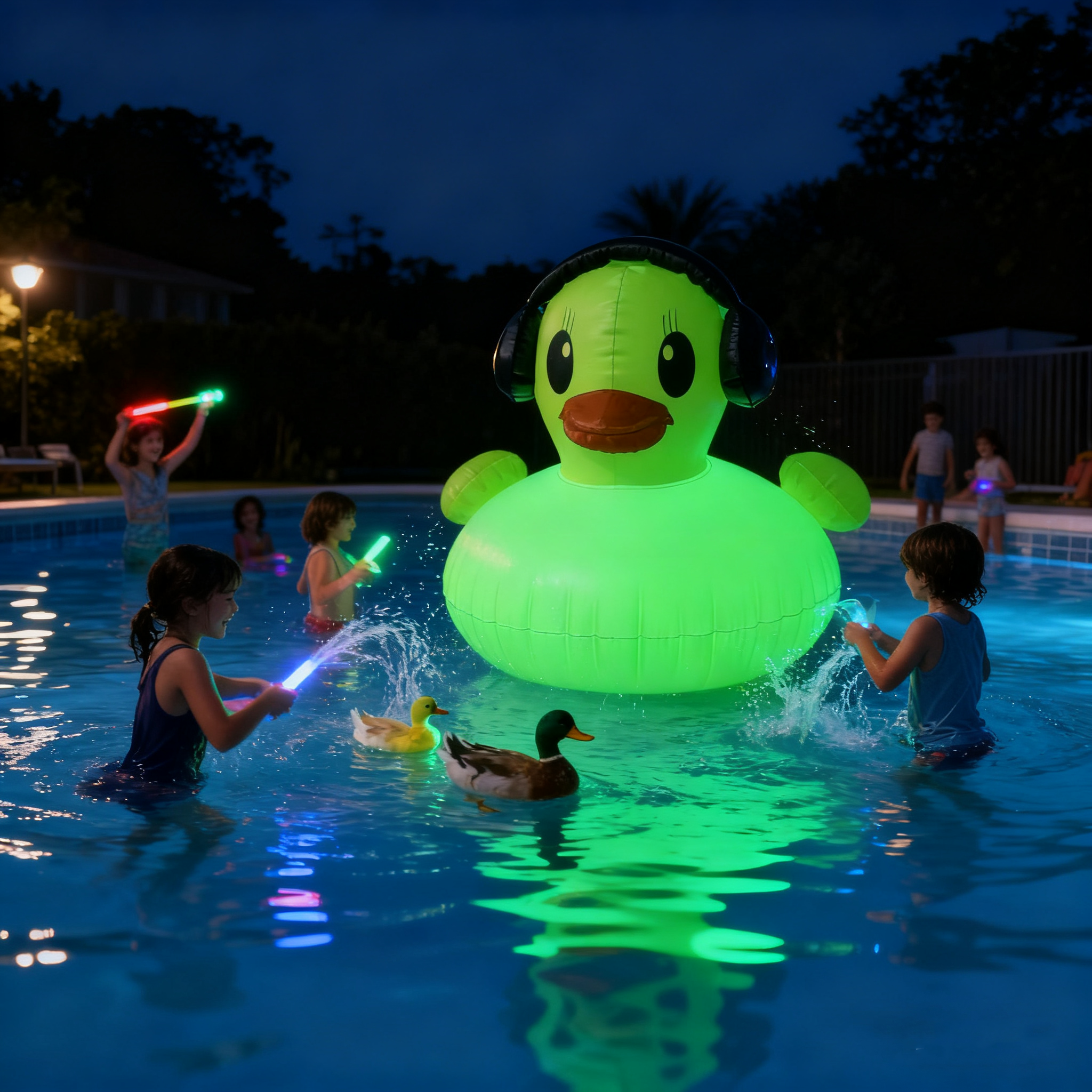 Pond Light Submersible - Floating Lighting Fixtures for Swimming Pools,