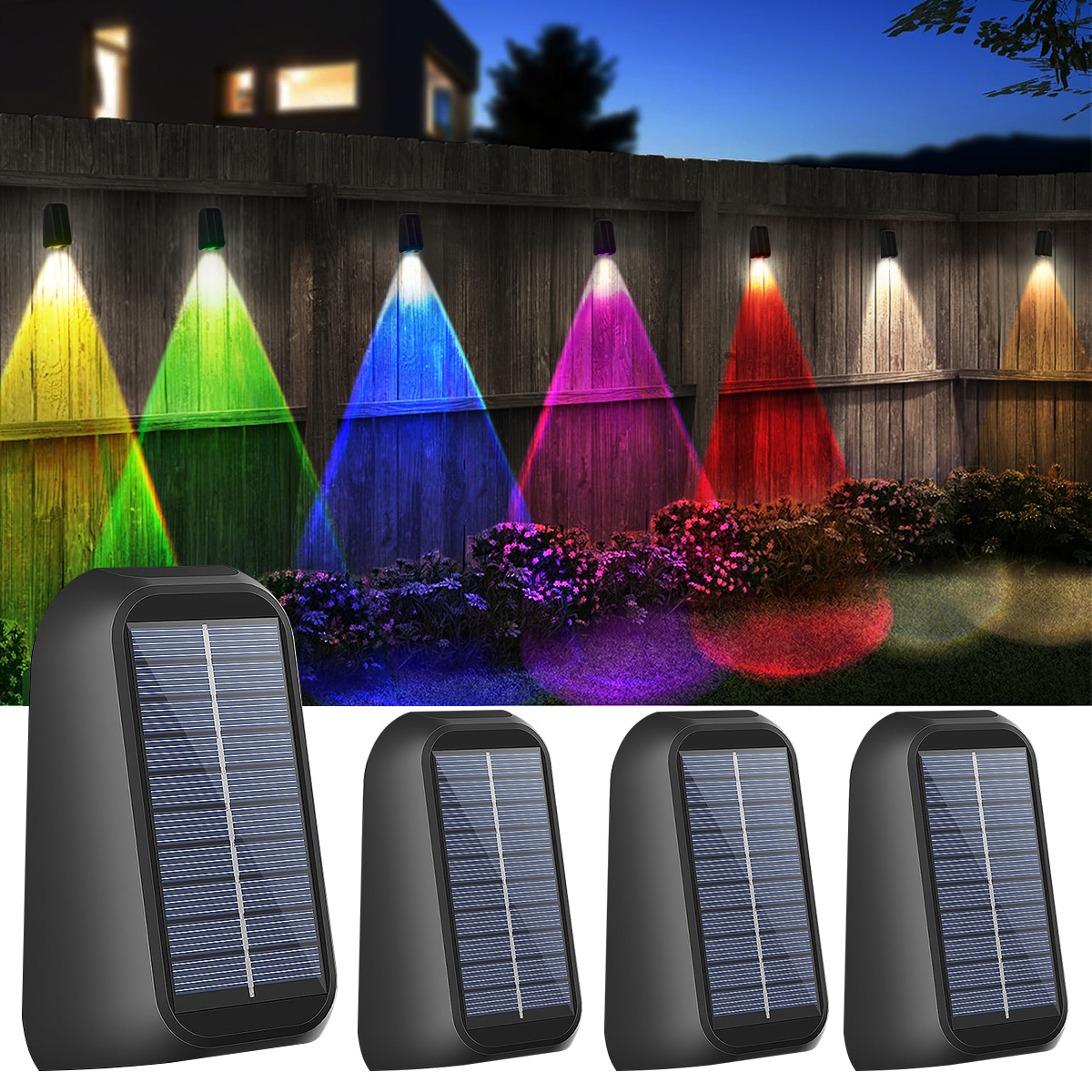 Outdoor Lighting With Outlet - Solar Wall Lamp Solar Fence Lights