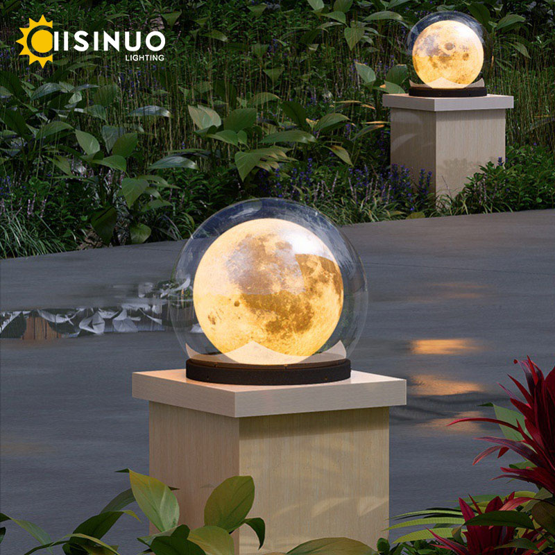 Landscape Spike Light - Creative Moon Pillar Lights Outdoor Waterproof