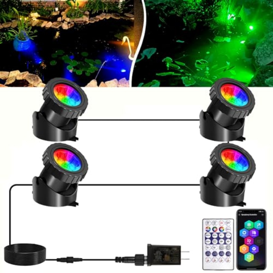 Pond Light Submersible - Smart Bluetooth LED Pond Lights IP68