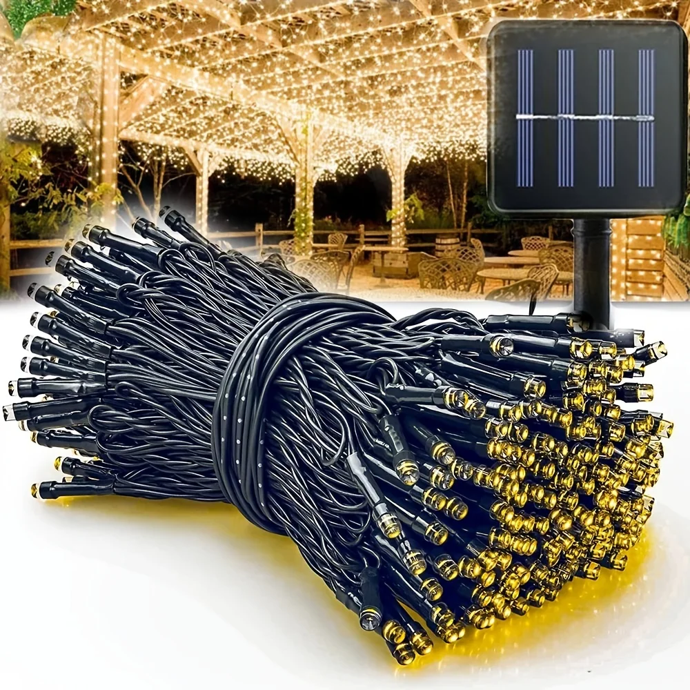 Outdoor Lighting Driveway - Solar Powered Outdoor String Lights 100