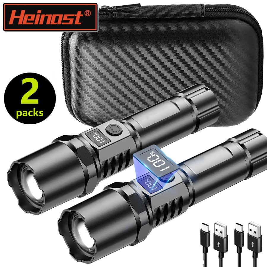 Outdoor Lighting Panel - High Power XHP100 Led Flashlight Rechargeable