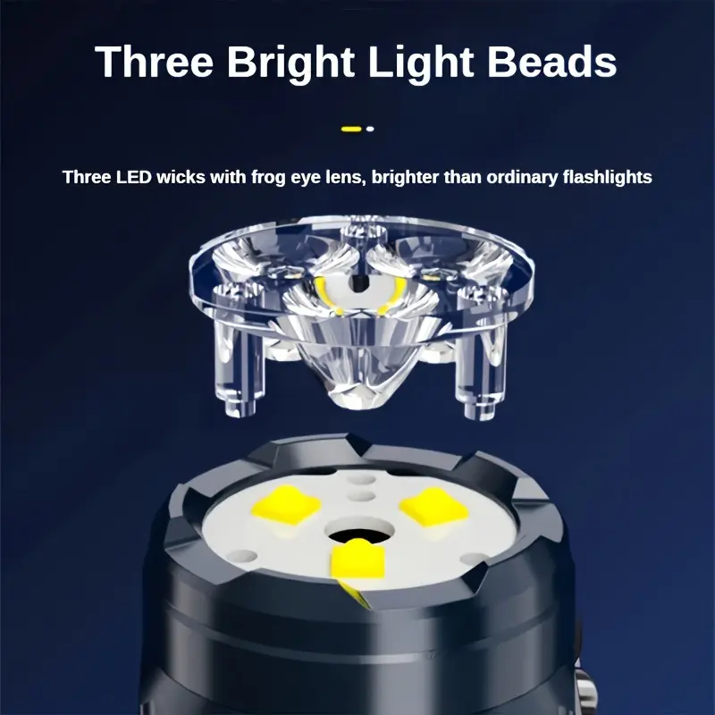 Mini 3 LED Flashlight With Pen - Outdoor Lighting Spotlight recension och pris