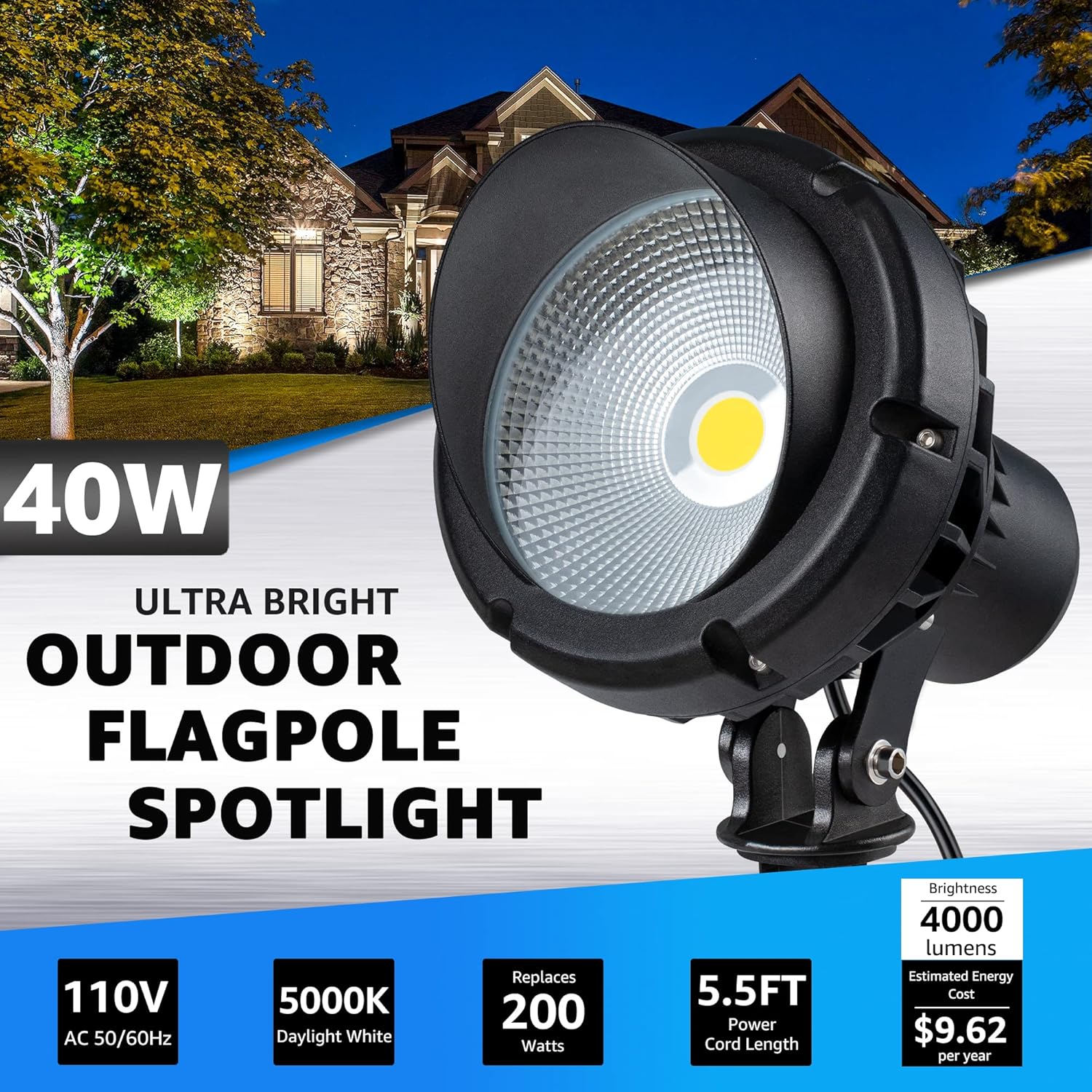 40W LED Outdoor Spotlight, 500 - Outdoor Lighting Spotlight recension och pris