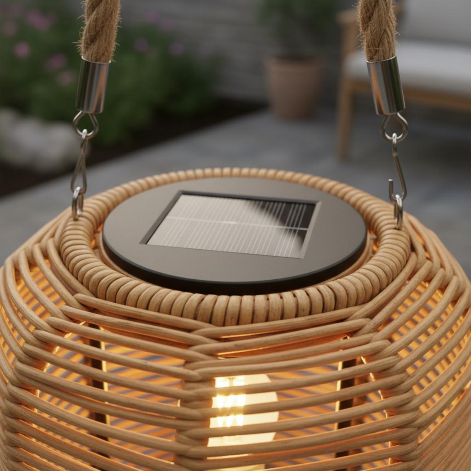 Handwoven Solar Lantern Braide - Outdoor Lighting Battery Powered recension och pris