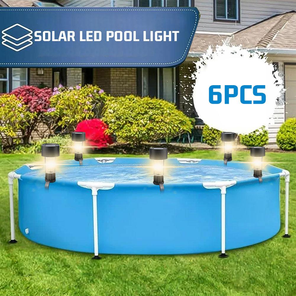 1/6PCS Solar LED Pool Light Fr - Pond Light Submersible recension och pris