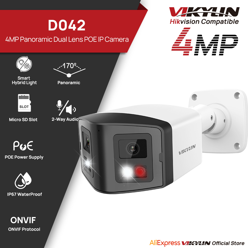 VIKYLIN 170° Panoramic Securit - Outdoor Lighting Mains Powered recension och pris