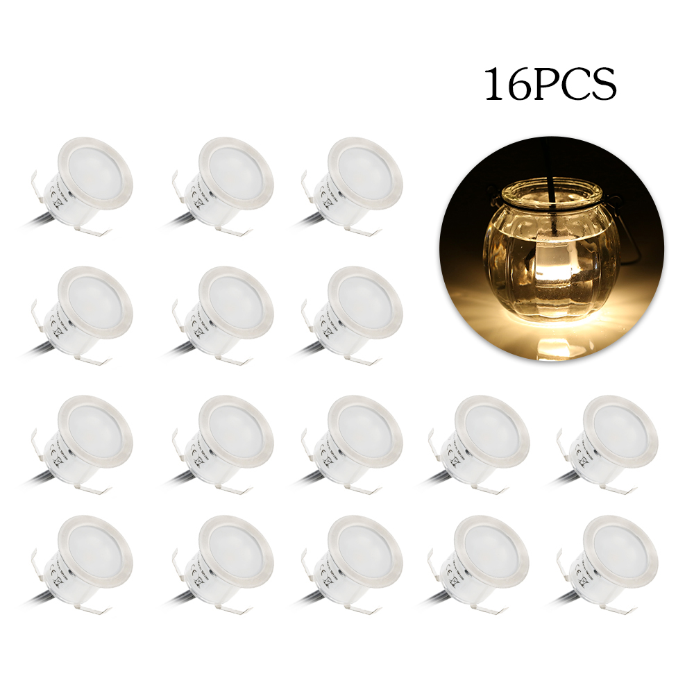 16PCS 0.6W High Bright Recesse - Outdoor Lighting Recessed recension och pris