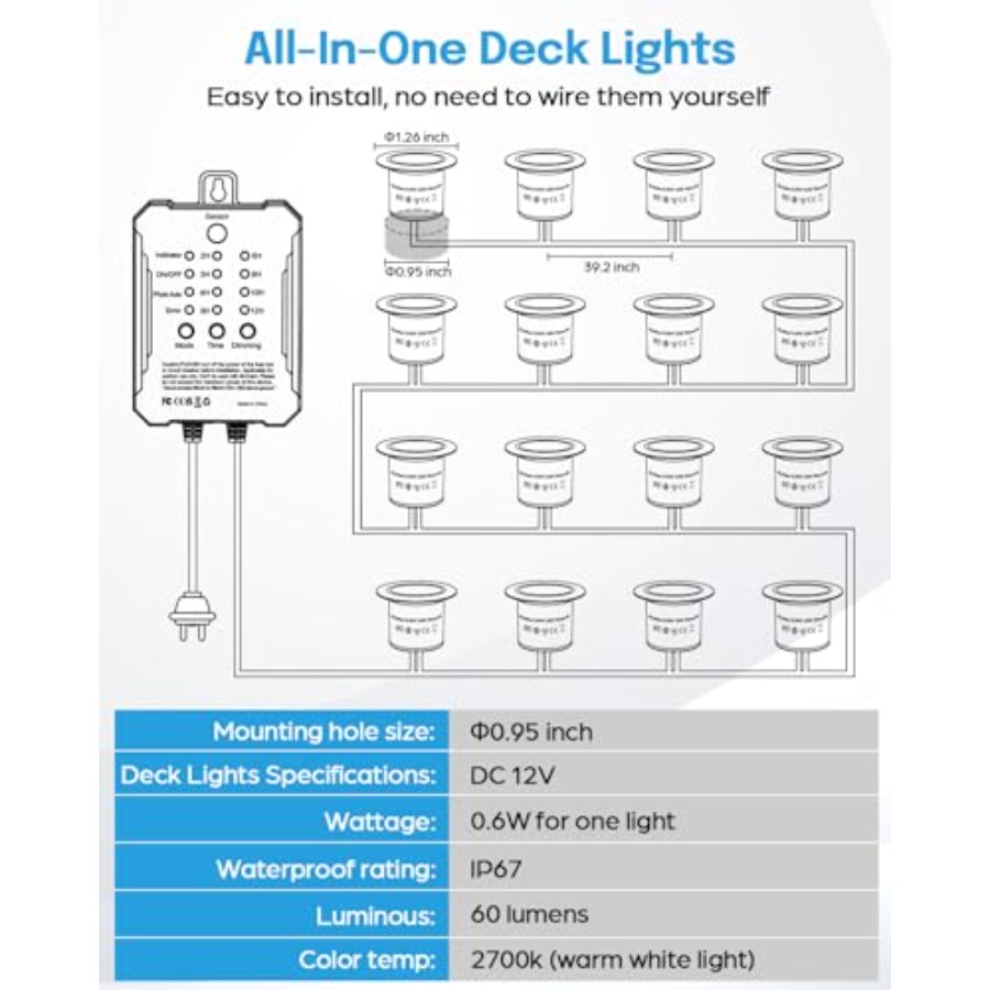 Low Voltage Deck Lights Recess - Outdoor Lighting Kit With Transformer recension och pris
