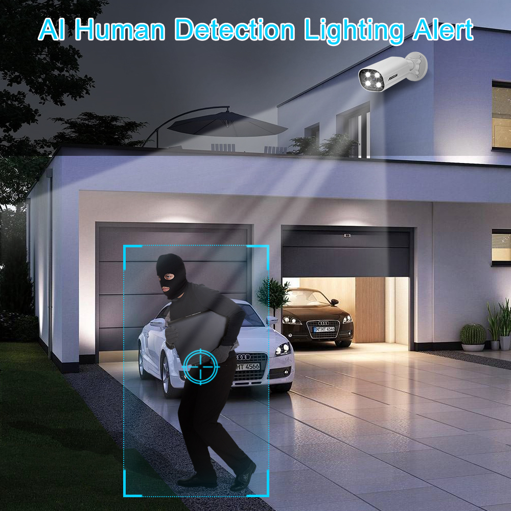 ASECAM 8MP POE IP Camera 4K 15 - Outdoor Lighting Mains Powered recension och pris