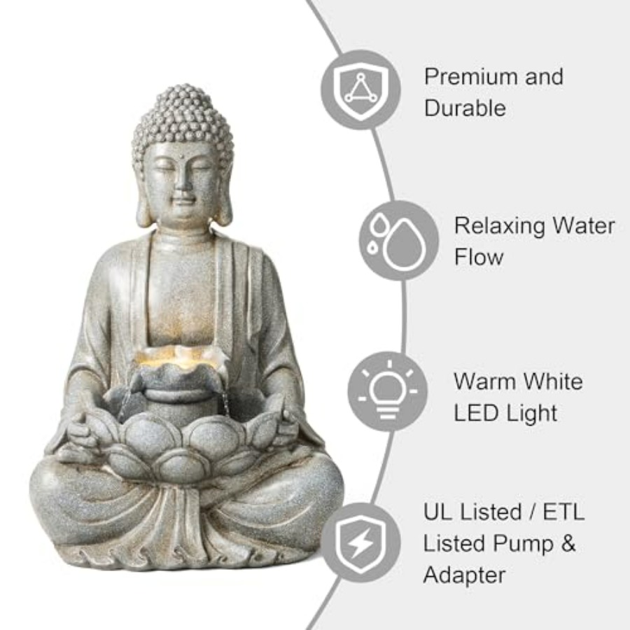 Zen Style Outdoor Water Founta - Outdoor Zen Lighting recension och pris