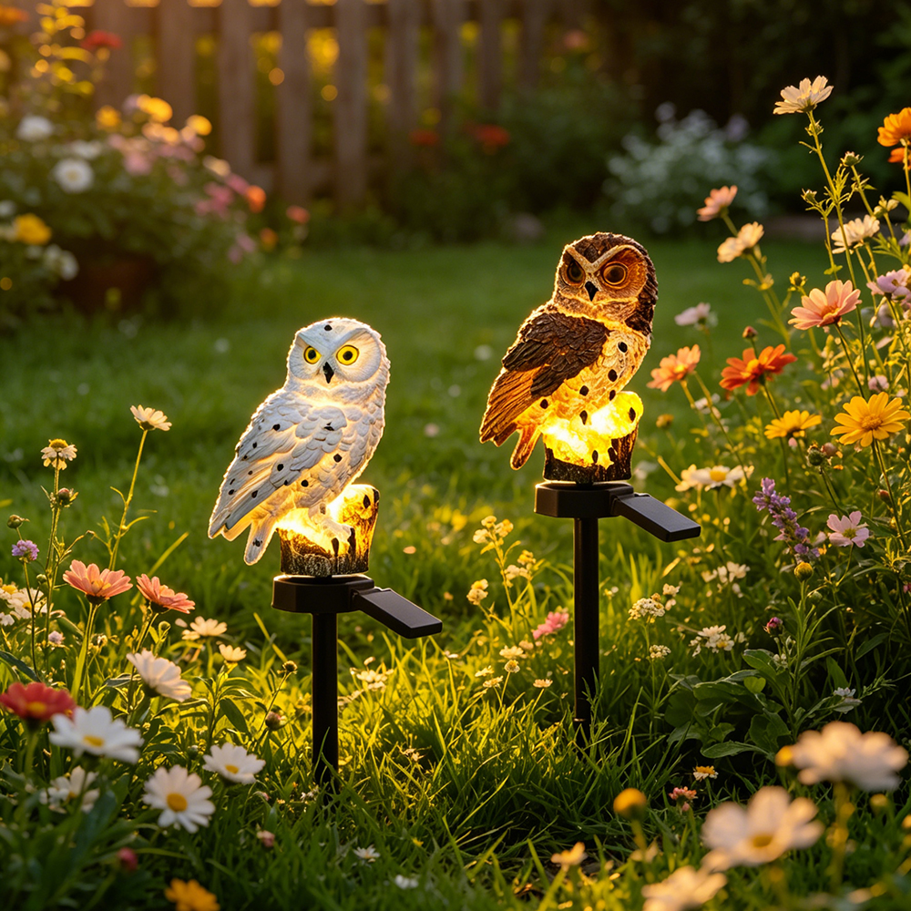Owl Solar Light, Resin Owl Gro - Zinc Outdoor Lighting recension och pris