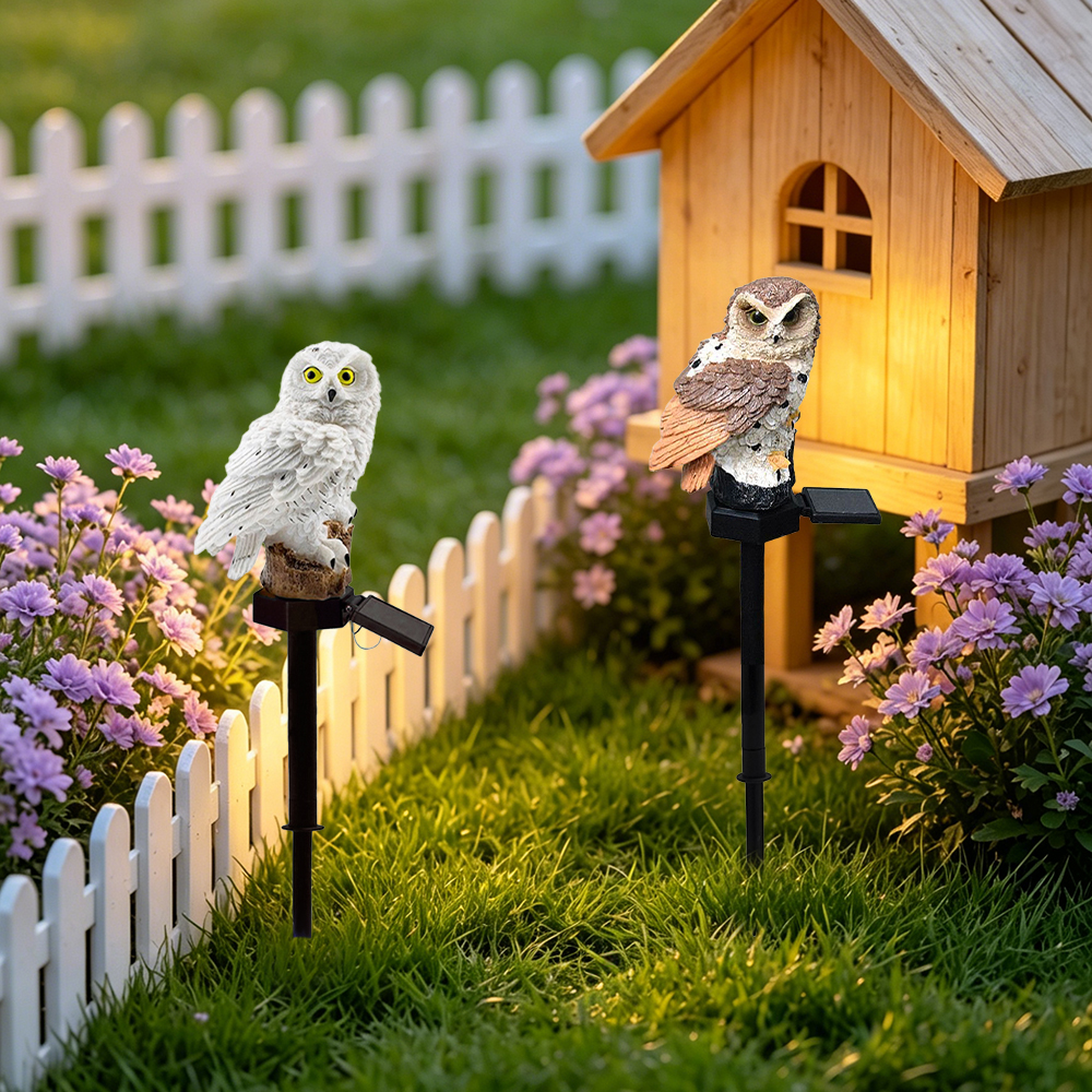 Owl Solar Light, Resin Owl Gro - Zinc Outdoor Lighting recension och pris