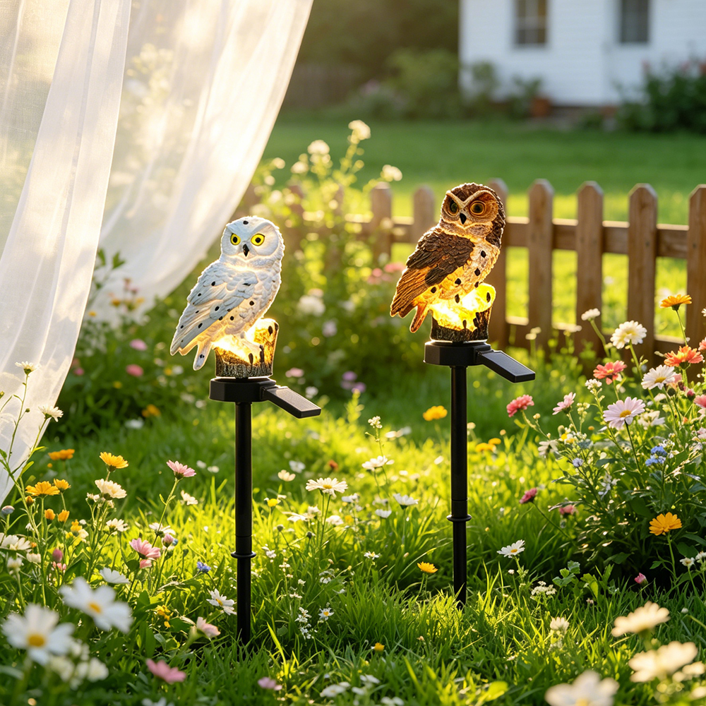 Owl Solar Light, Resin Owl Gro - Zinc Outdoor Lighting recension och pris