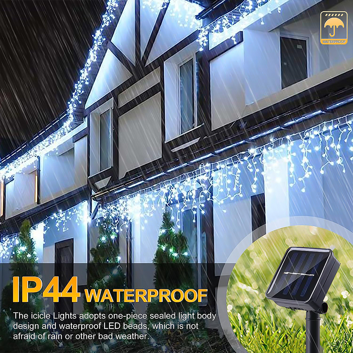 LED Solar String Lights Waterf - Outdoor Lighting Driveway recension och pris