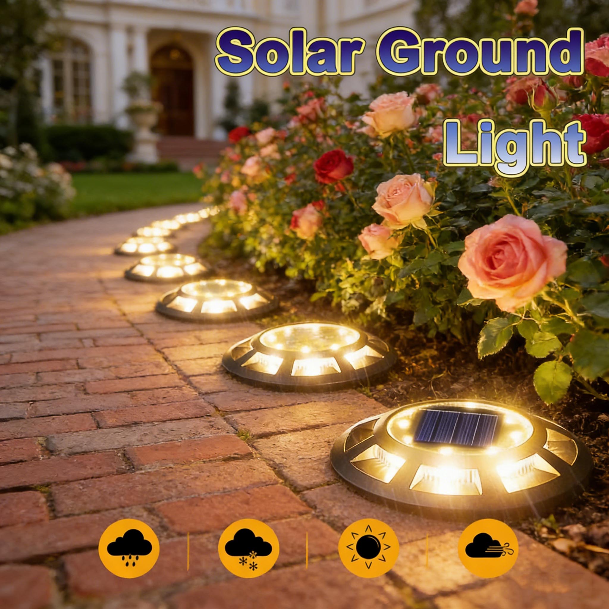 Solar Ground Lights LED Waterp - Outdoor Lighting Driveway recension och pris