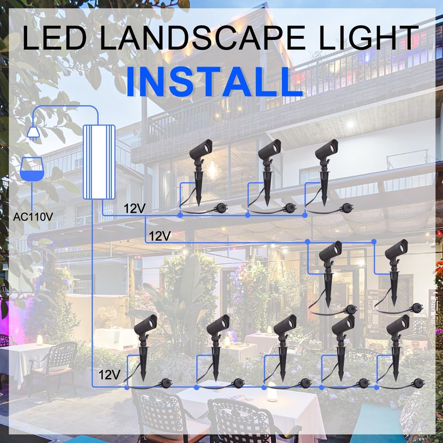LED Landscape Lights with Conn - Outdoor Lighting Voltage recension och pris