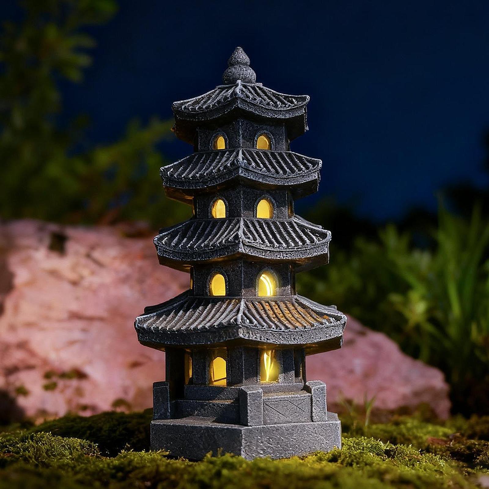 Solar Pagoda Lantern Garden St - Outdoor Lighting Driveway recension och pris