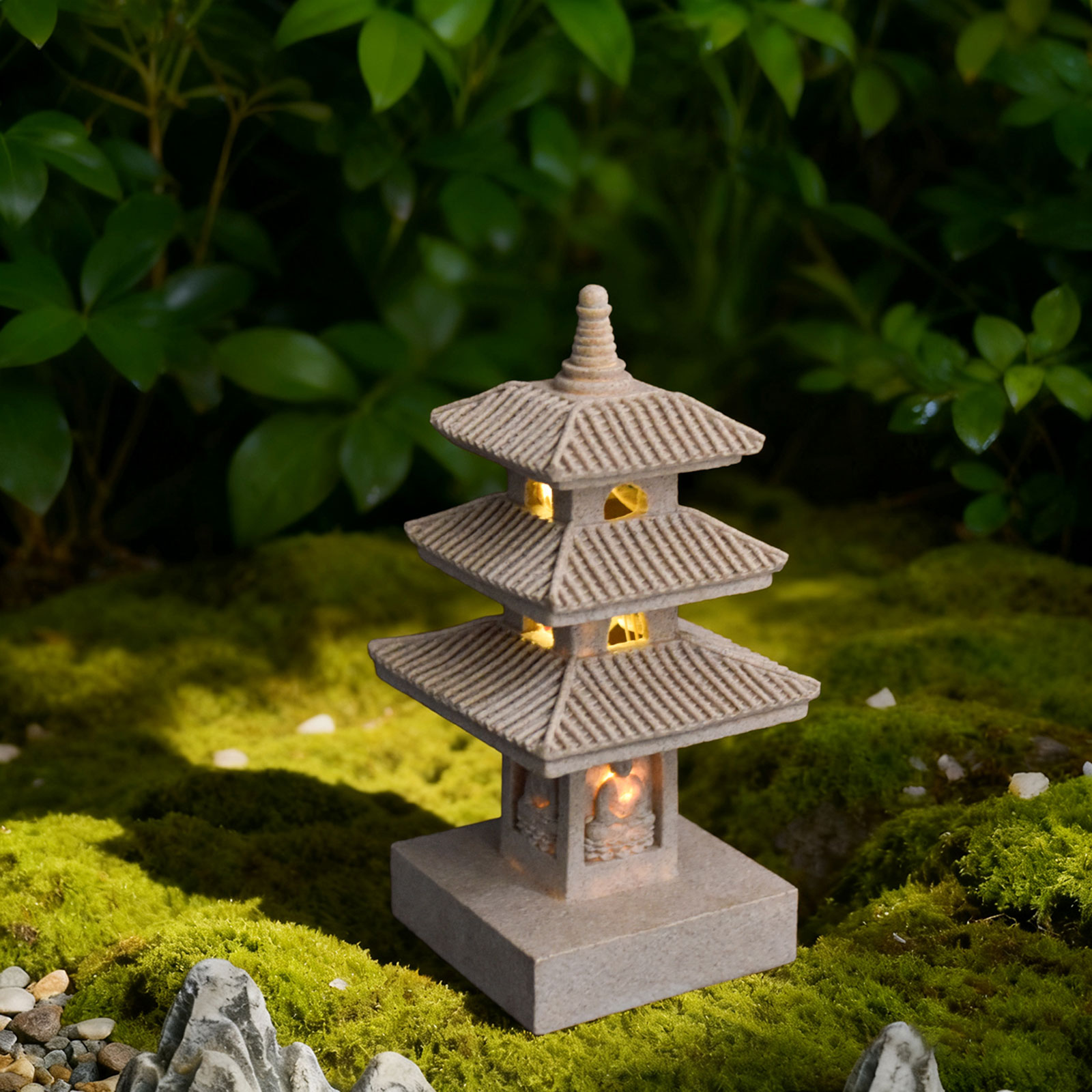Solar Pagoda Lantern Garden St - Outdoor Lighting Driveway recension och pris