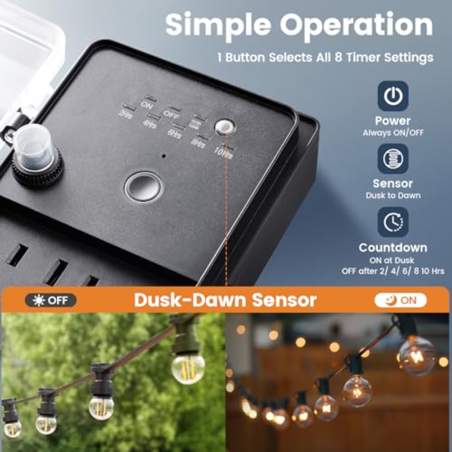 Outdoor Power Stake Dusk to Da - Outdoor Lighting With Outlet recension och pris