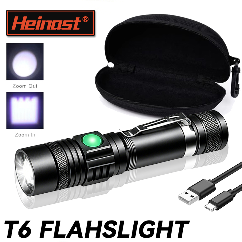 T6 LED Rechargeable Flashlight - Zinc Outdoor Lighting recension och pris