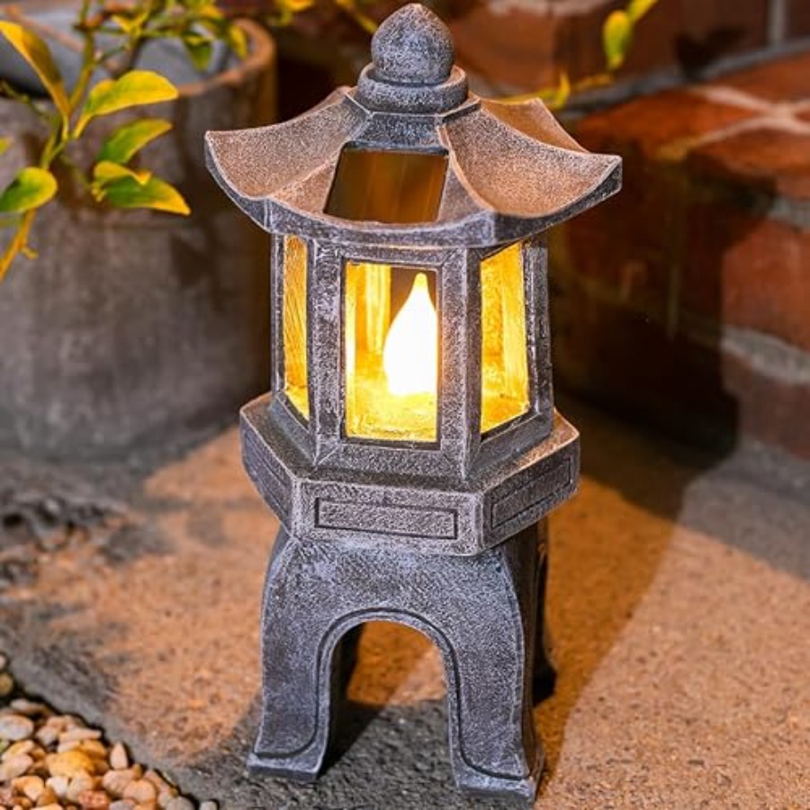 Solar Powered Asian Statue, Pa - Outdoor Zen Lighting recension och pris