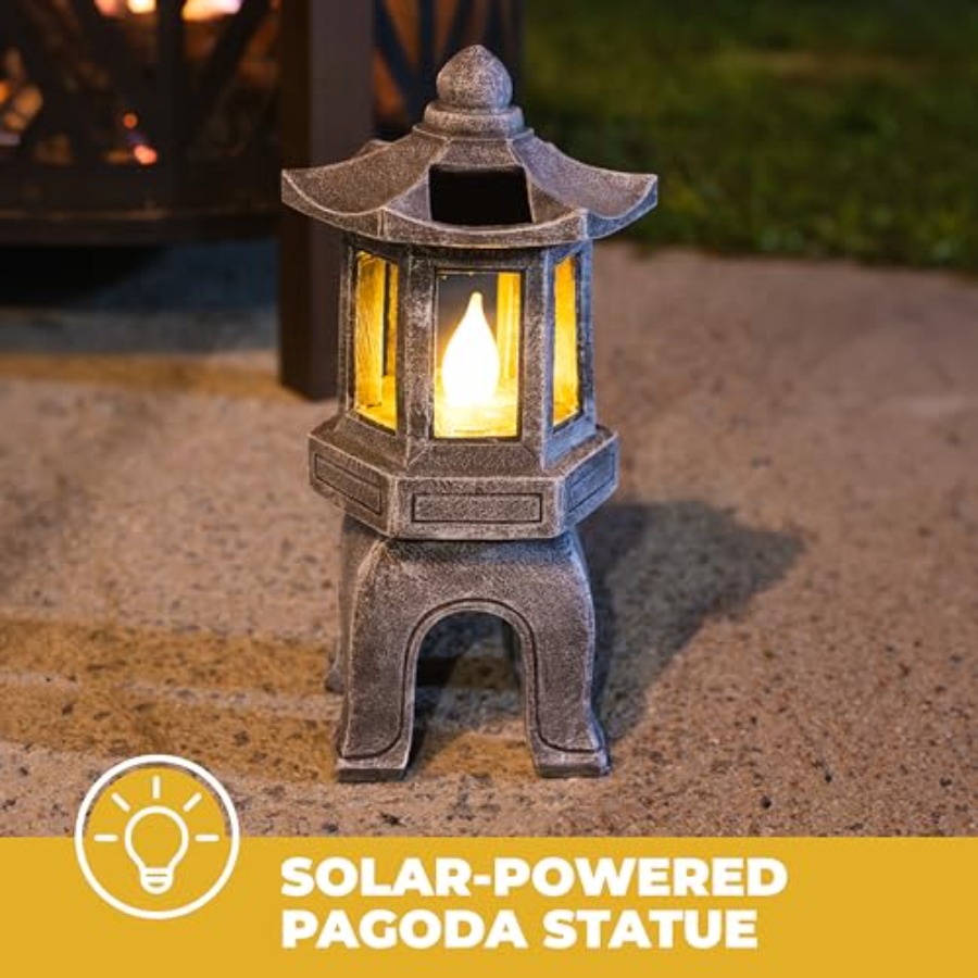 Solar Powered Asian Statue, Pa - Outdoor Zen Lighting recension och pris