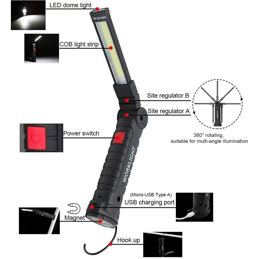 Portable LED Flashlight with M - Zinc Outdoor Lighting recension och pris
