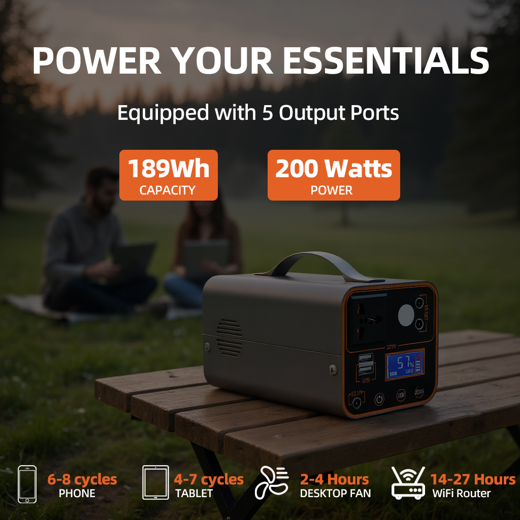 200W Portable Power Station 22 - Outdoor Lighting With Outlet recension och pris