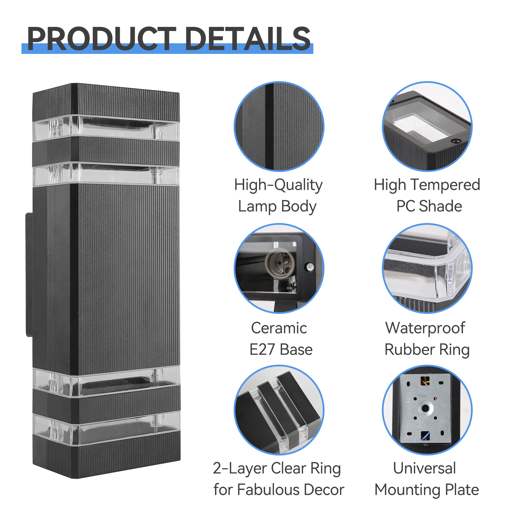 IP66 Waterproof Outdoor Wall L - Outdoor Lighting Replacement Parts recension och pris