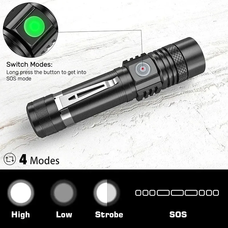 Rechargeable T6 Handheld Flash - Zinc Outdoor Lighting recension och pris