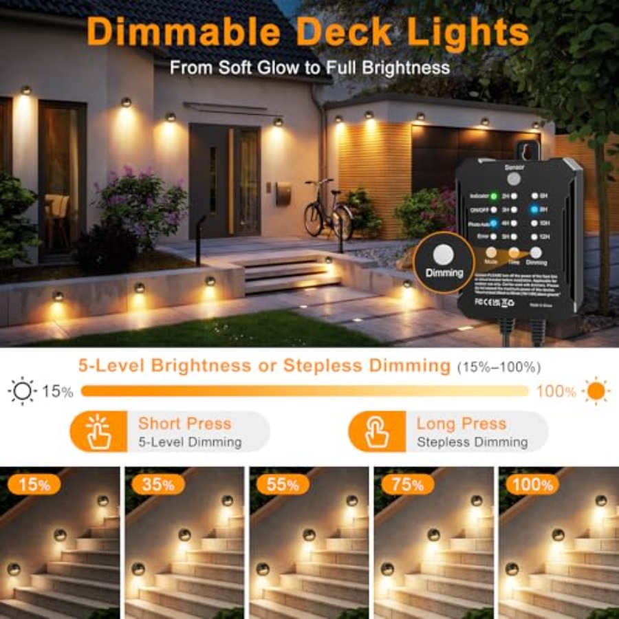 Low Voltage LED Deck Lights Ki - Outdoor Lighting Kit With Transformer recension och pris