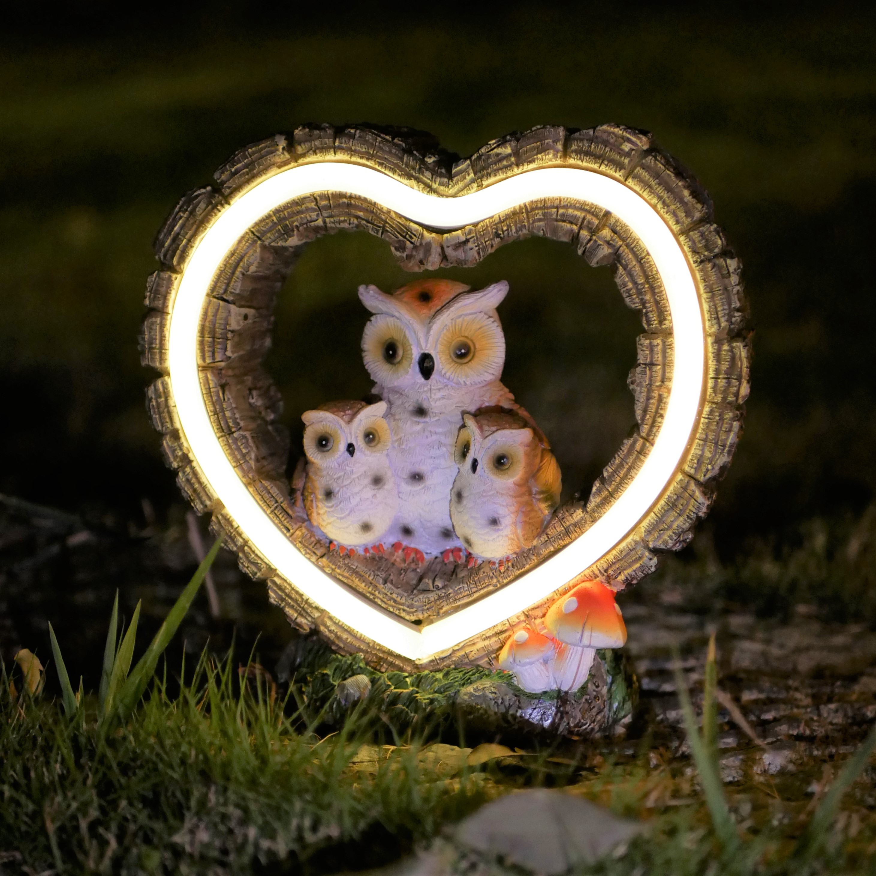 1Pc Solar-Powered Light, Heart - Outdoor Lighting Battery Powered recension och pris