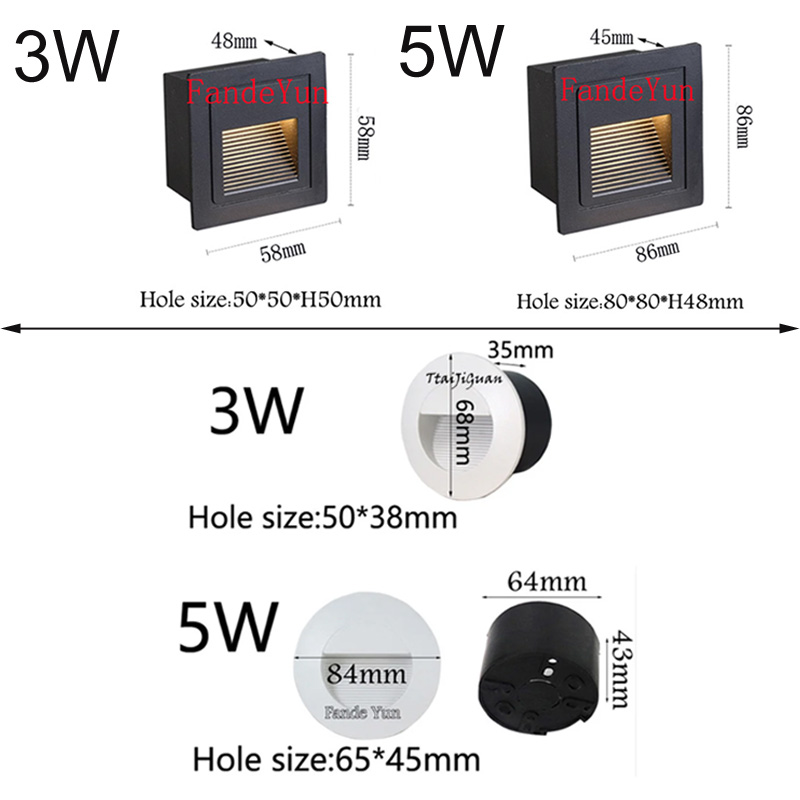 Dimmable 3W 5W Recessed LED Ou - Outdoor Lighting Recessed recension och pris