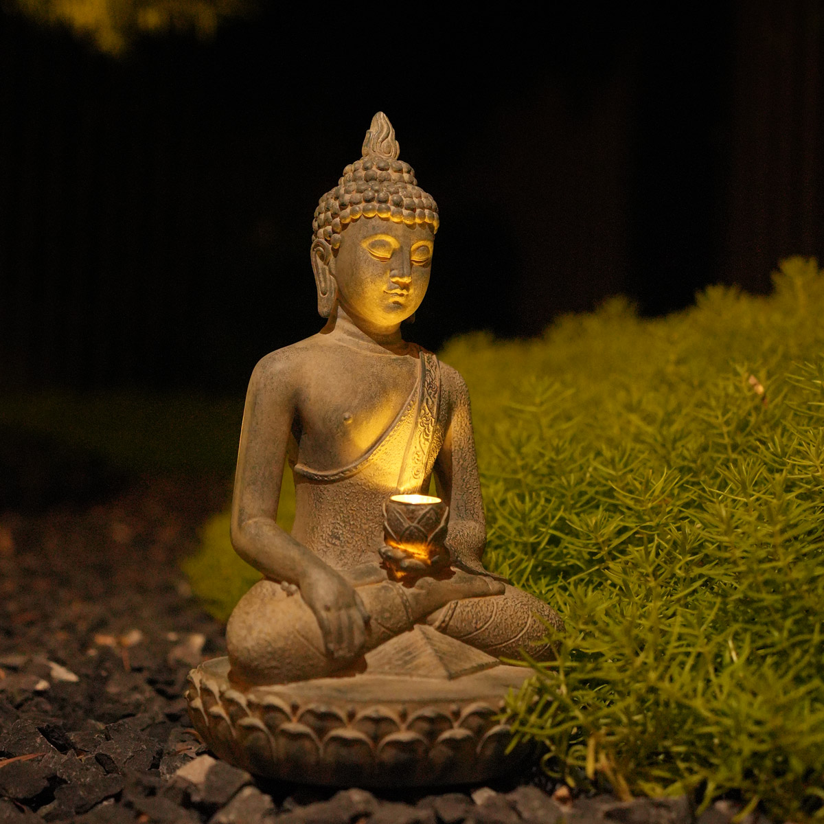 Zen-Inspired Solar-Powered Bud - Outdoor Zen Lighting recension och pris
