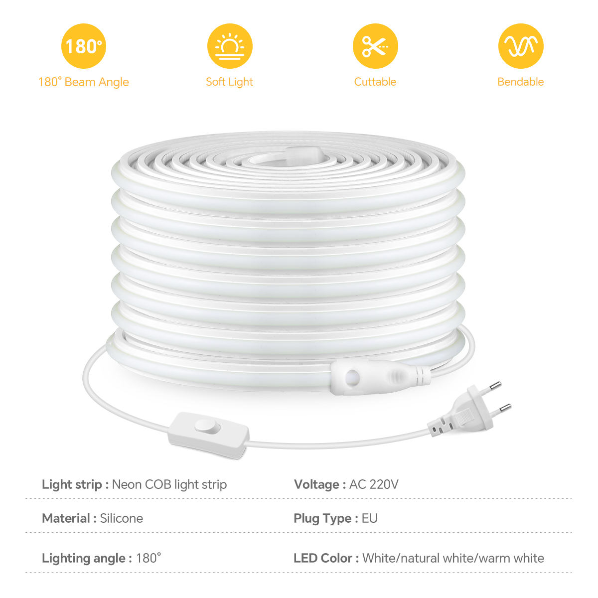 Newest 220V LED Strip Neon Lig - Outdoor Lighting Restaurant recension och pris