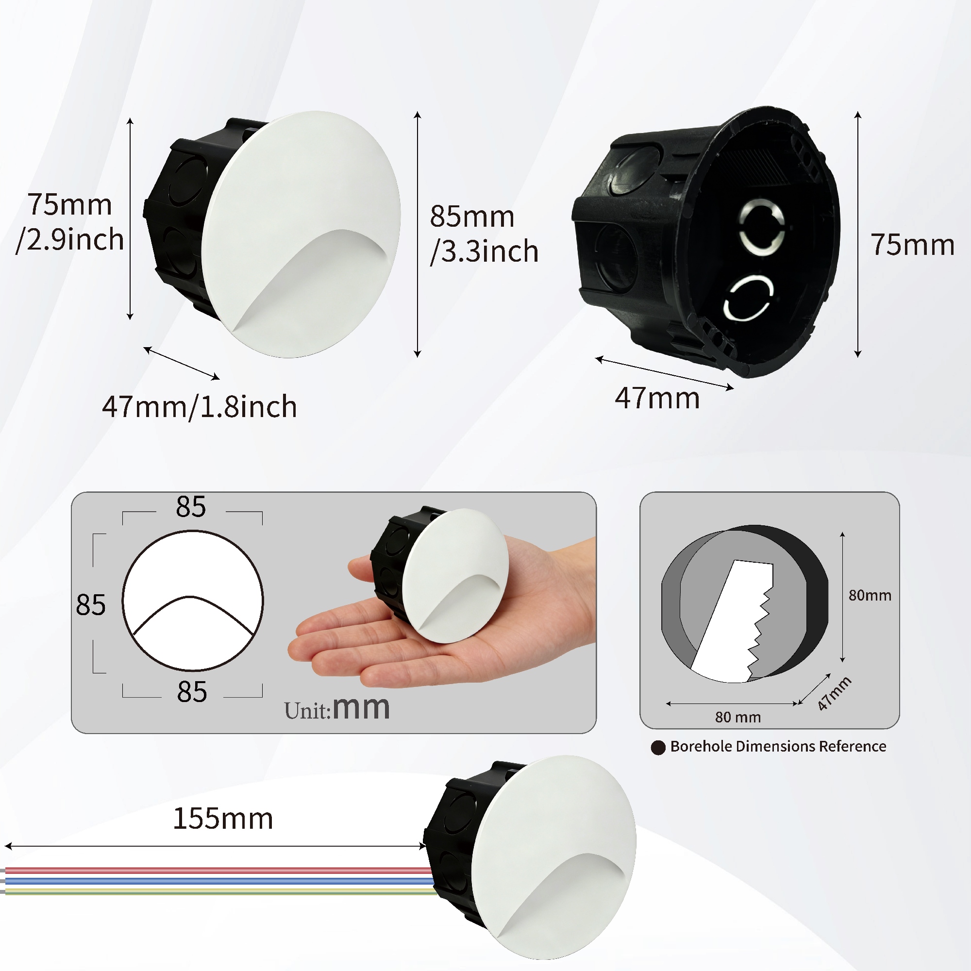Led Stair Light Step Lights 3W - Outdoor Lighting Recessed recension och pris