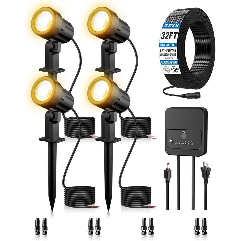 4-Pack LED Landscape Lighting  - Outdoor Lighting Kit With Transformer recension och pris