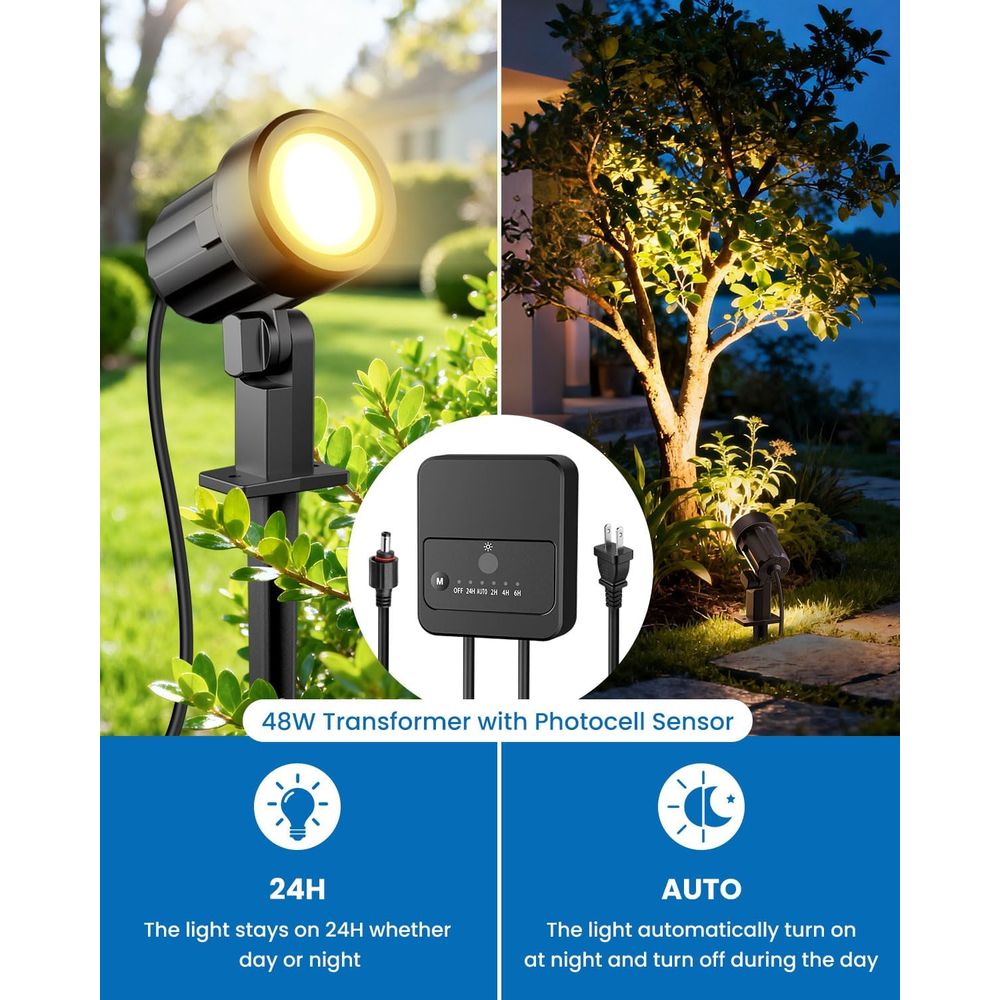 4-Pack LED Landscape Lighting  - Outdoor Lighting Kit With Transformer recension och pris
