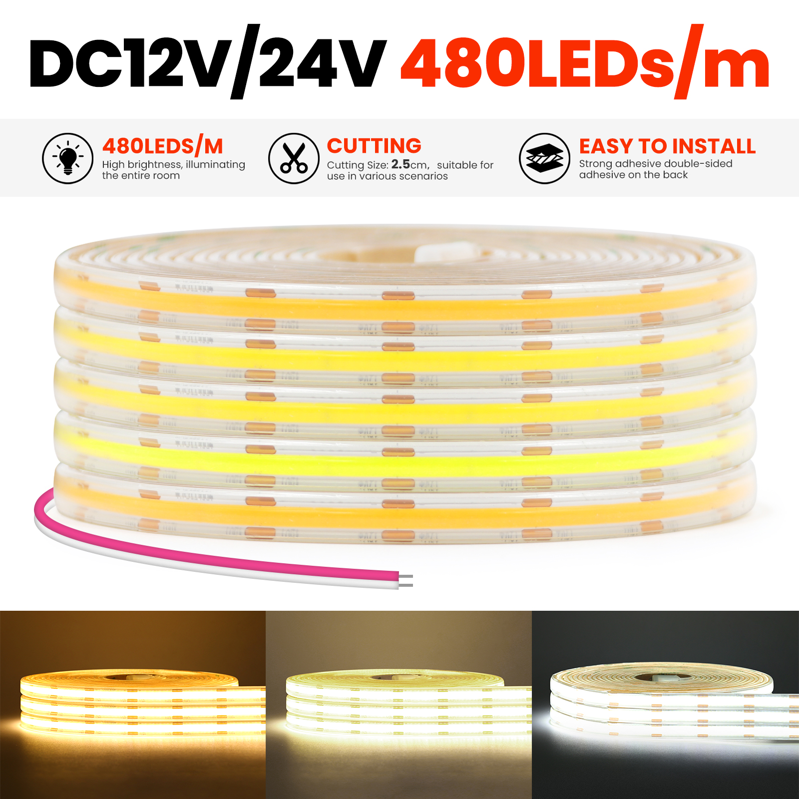 IP67 COB LED Strip Light DC 12 - Pond Light Submersible recension och pris