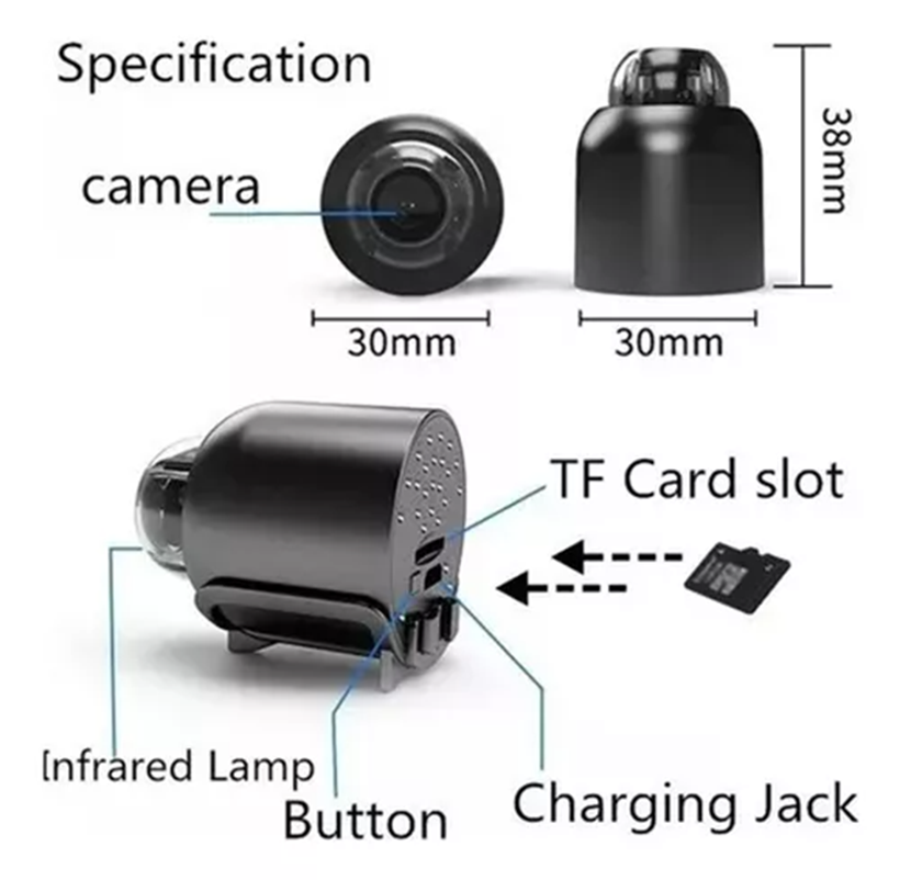 FHD 1080P Super Mini WiFi Came - Outdoor Lighting Mains Powered recension och pris