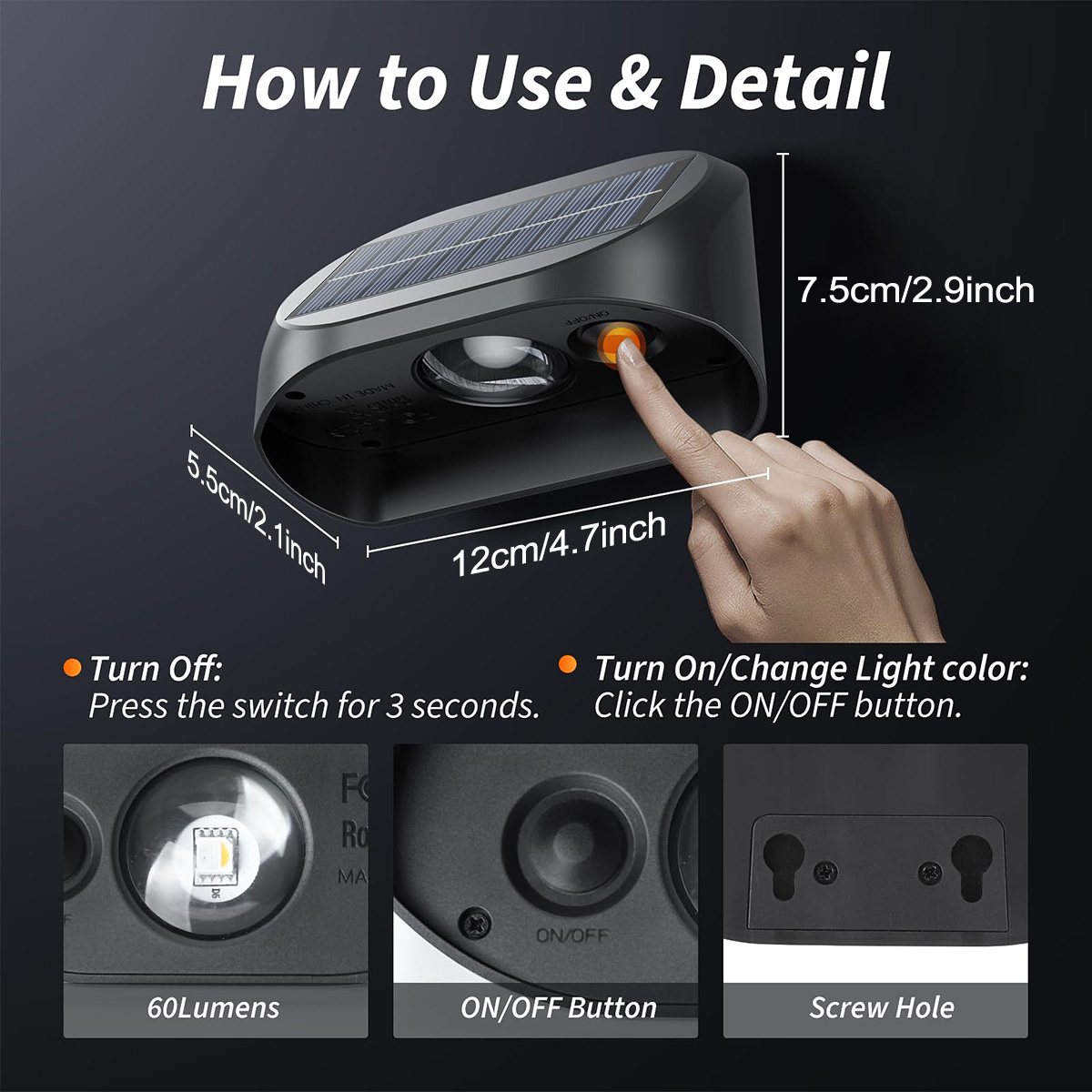 Solar Wall Lamp Solar Fence Li - Outdoor Lighting With Outlet recension och pris